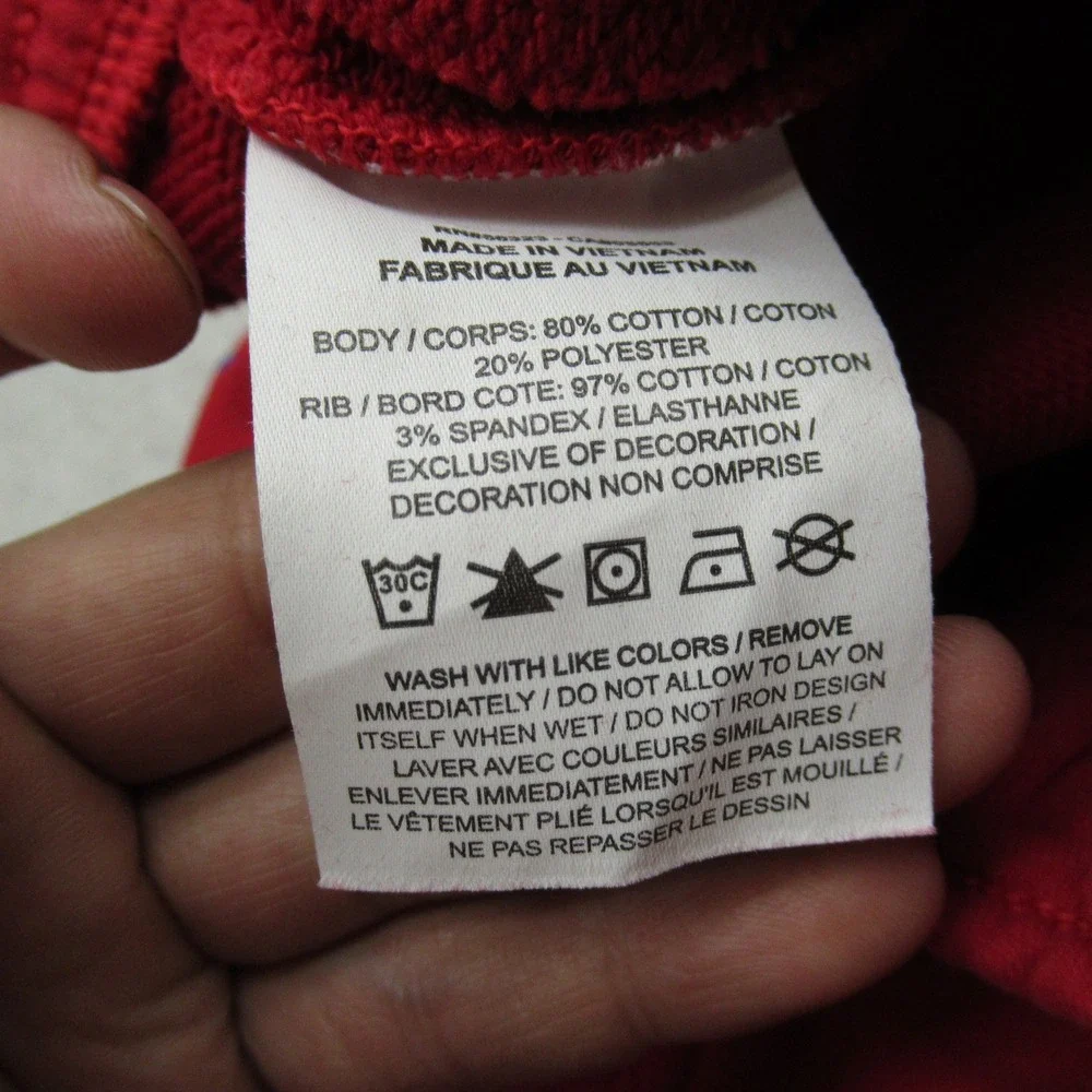 Jordan Pants Mens Small Red Essentials Fleece‎ Jogger Heavyweight Tapered 28X27